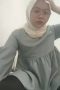 Aina Nabella jilbab putih baju biru colmek tembok biru Aina Nabella jilbab putih baju biru colmek tembok biru