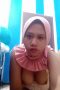 Jilbab pink colmek tembok biru putih Jilbab pink colmek tembok biru putih